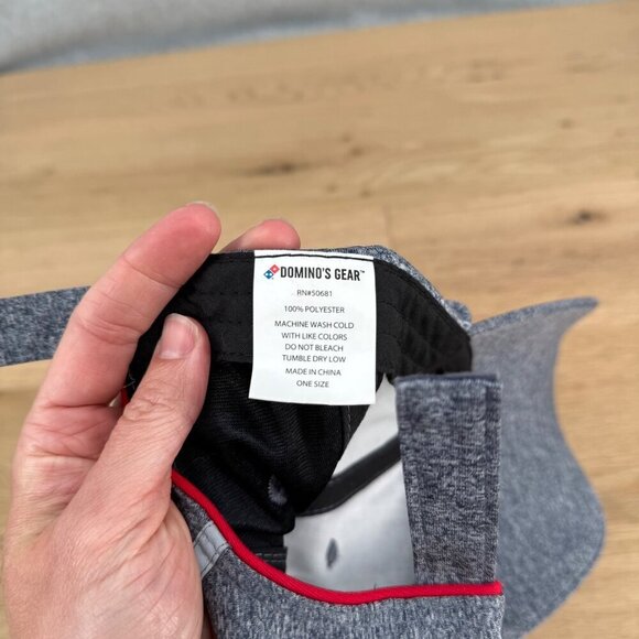 Dominos Gear Official Pizza Ball Hat Cap Adjustable Unisex Gray Logo Reflective - Picture 7 of 9